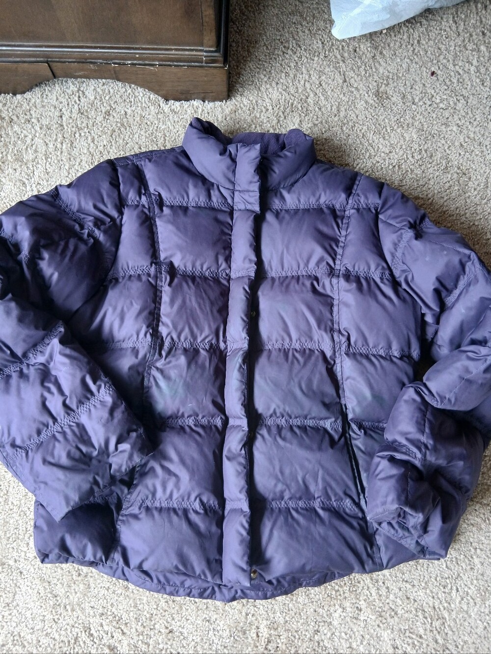 Eddie Bauer Purple Down Puffer Jacket